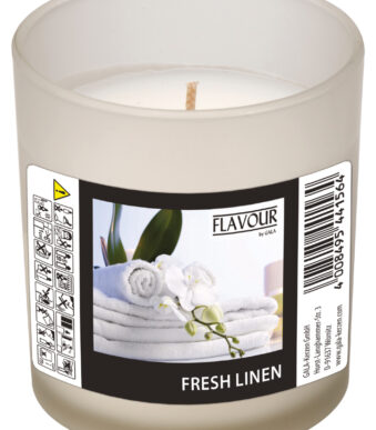 FLAVOUR by Gala geurkaars in glas ´Fresh Linen´