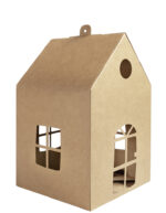 folia kraftkartonnen huisje, 110 x 110 x 190 mm, om te kleuren en versieren