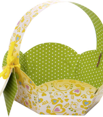 folia geschenkmandje van motiefkarton, diameter: 115 mm