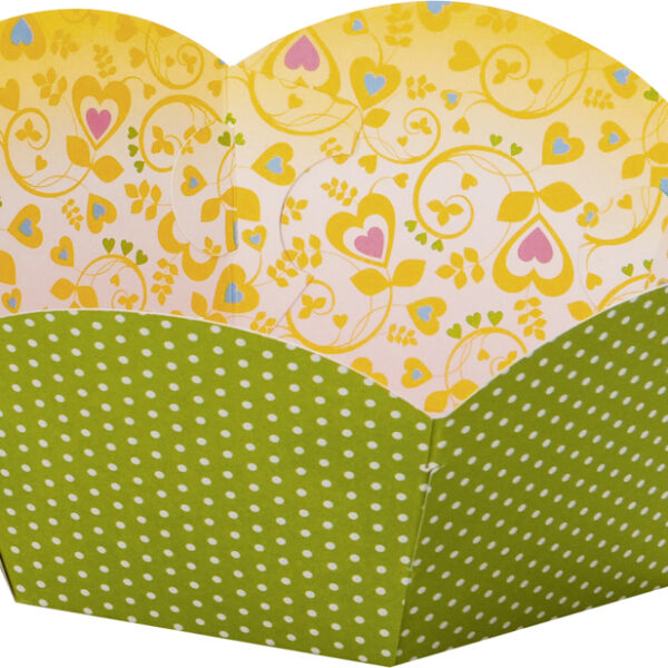 folia geschenkmandje van motiefkarton, diameter: 145 mm