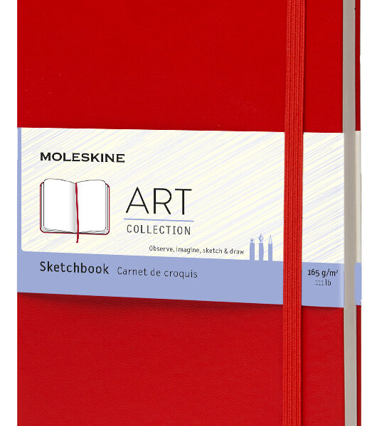 MOLESKINE schetsboek, L/A5, 165g/m2, hardcover, lichtrood