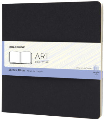MOLESKINE schetsalbum, quadratisch, 120g/m2, karton,zwart