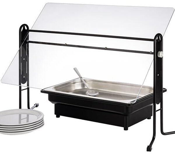 APS hygienescherm BUFFET GUARD, zwart/transparant