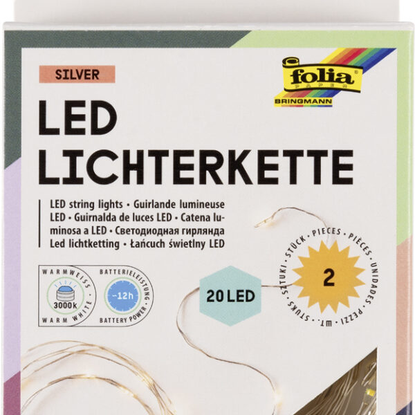 folia LED-Mini-lichtketting, batterijvoeding, 20 LEDs
