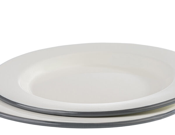 APS emaille plat bord, diameter: 260 mm, set van 2