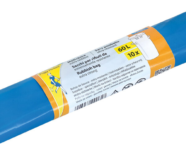 Peggy Perfect afvalzakken LDPE, 60 liter, blauw