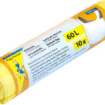 Peggy Perfect afvalzakken HDPE, 60 liter, geel