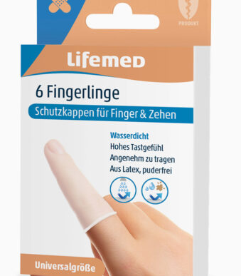 Lifemed vingercondoom, universele maat, transparant