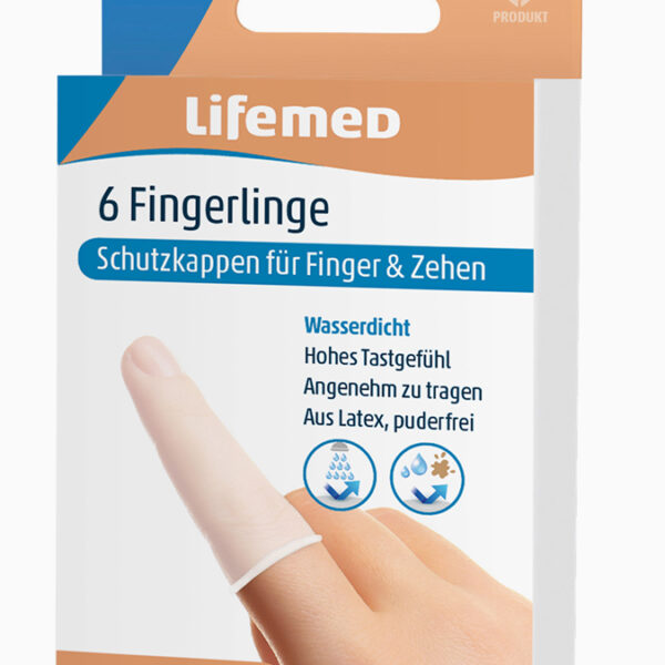 Lifemed vingercondoom, universele maat, transparant