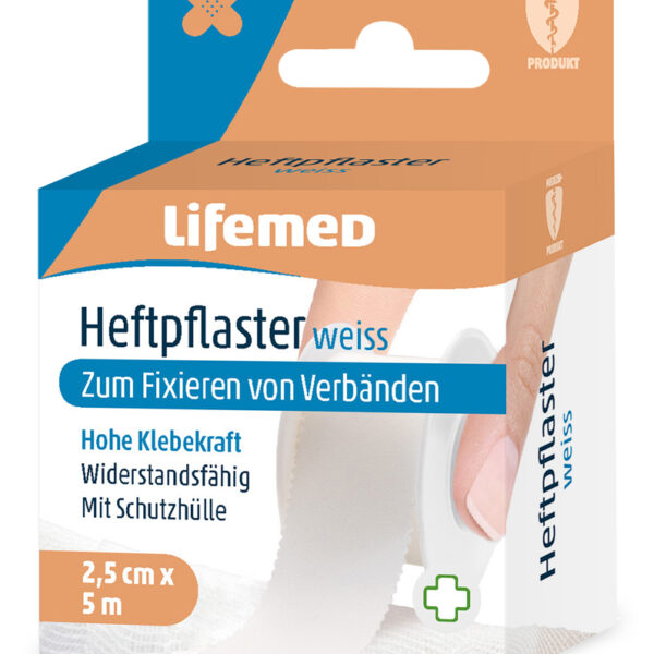 Lifemed hechtpleister 'Classic', wit, 25 mm x 5,0 m