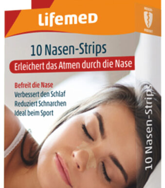 Lifemed neusstrips, 19 x 66 mm, beige, 10 stuk