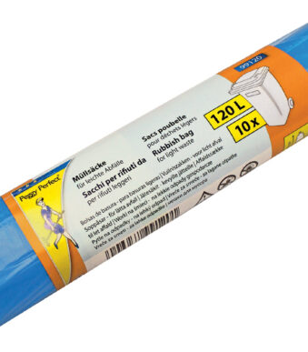 Peggy Perfect afvalzakken HDPE, 120 liter, blauw
