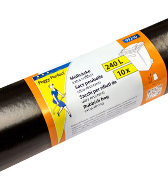 Peggy Perfect afvalzakken LDPE, 240 liter, opaak zwart