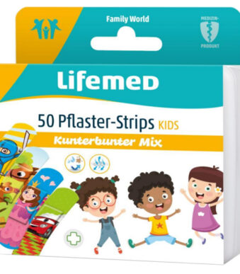 Lifemed pleisterstrips voor kinderen 'Mix', 50 stuks in box