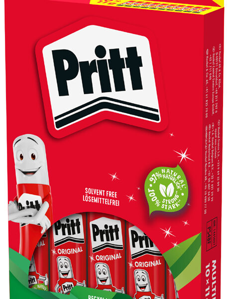 Pritt lijmstift 10 x 11 g in multi-pack, oplosmiddelvrij