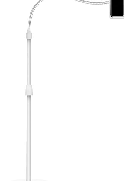LogiLink voet met zwanenhals voor mobiele apparaten, zilver