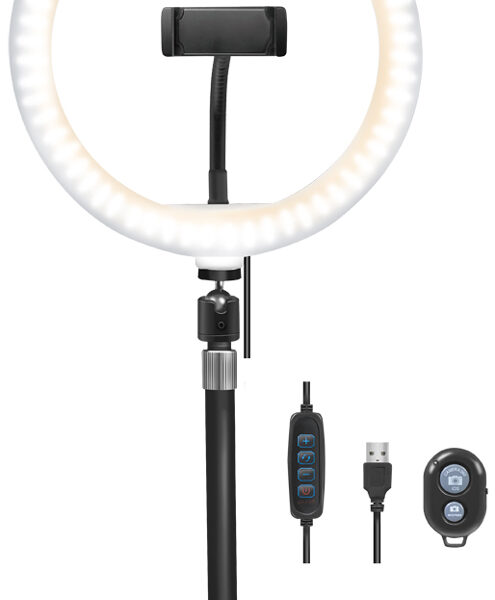 LogiLink Smartphone-ringlicht-statief met afstandsbediening