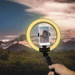 LogiLink Smartphone-ringlicht met Selfie-Stick-statief