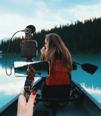 LogiLink Vlogger Kit met LED-Licht, met microfoon + statief