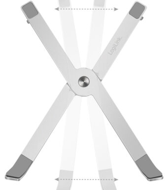 LogiLink tablet- en notebook-standaard, opvouwbaar, zilver