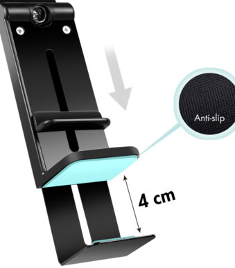 LogiLink Smartphone-standaard, opvouwbaar en klembaar, zwart