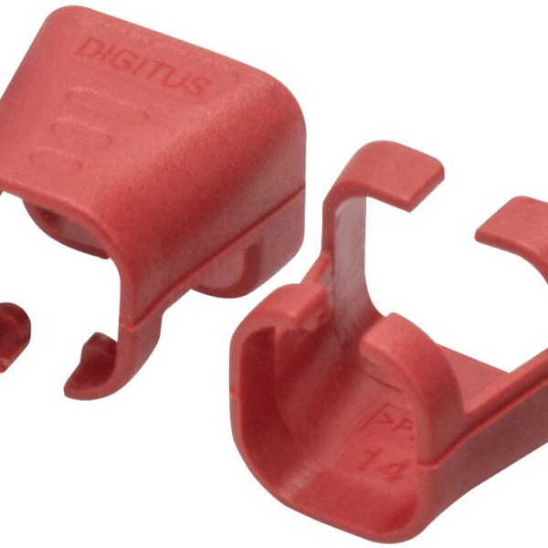 DIGITUS gekleurde clips voor patchkabels, rood