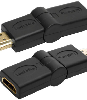 LogiLink Adapter, HDMI koppeling - HDMI stekker, 180 graden