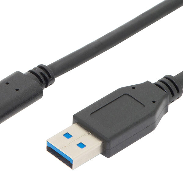 DIGITUS USB 3.1 aansluitkabel, USB-C - USB-A stekker, 1,0 m