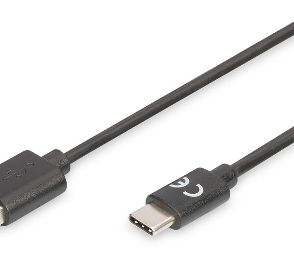 DIGITUS USB 2.0 aansluitkabel, USB-C - USB-A, 1,8 m