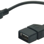 DIGITUS USB 2.0 adapterkabel, Mini USB-B - USB-A, 0,2 m