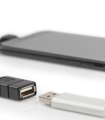 DIGITUS USB 2.0 adapterkabel, Micro USB-B - USB-A, 0,15 m