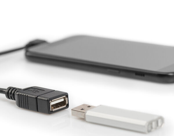 DIGITUS USB 2.0 adapterkabel, Micro USB-B - USB-A, 0,15 m