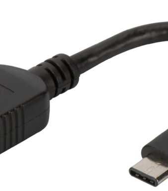 DIGITUS USB 2.0 adapterkabel, USB-C - USB-A, 0,15 m