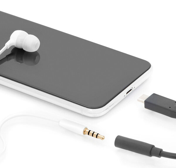 DIGITUS USB type-C Audio adapterkabel, 0,2 m, zwart