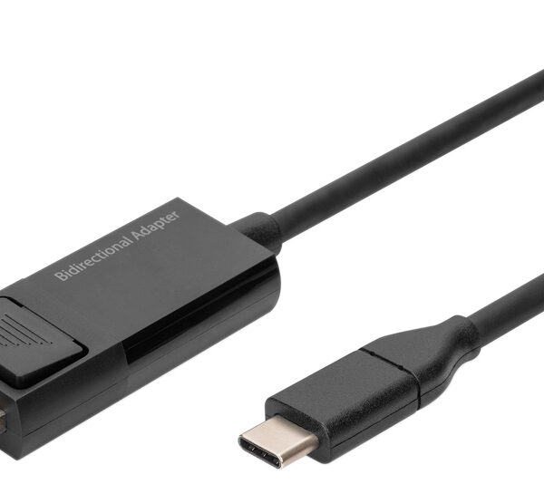 DIGITUS USB type C op DisplayPort Bidirektionele adapterkabel