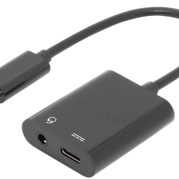 DIGITUS USB verdelerkabel, USB-C + 3,5 mm plug, 0,2 m