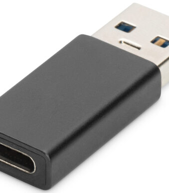 DIGITUS USB type-C adapter, USB A - USB-C, zwart