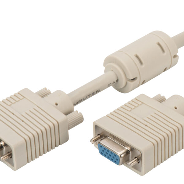 DIGITUS VGA-monitor-verlengkabel, HD 15, beige, 10,0 m