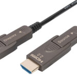 DIGITUS HDMI AOC hybride glasvezelkabel, 4K, zwart, 10 m