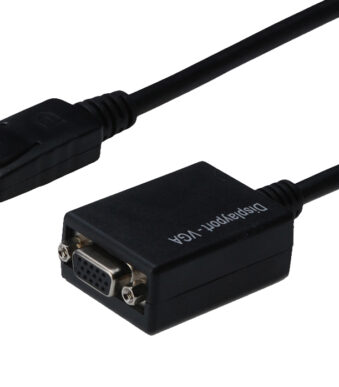 DIGITUS adapterkabel, DisplayPort - HD15, 0,15 m, zwart