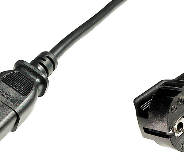 DIGITUS randaarde stroomkabel, haaks, 0,75 m