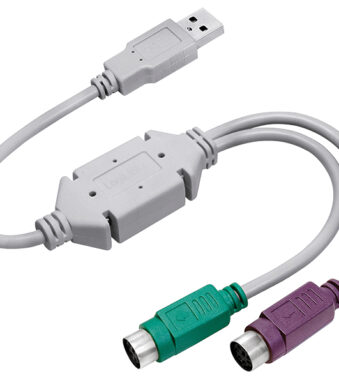 LogiLink USB 1.1 - 2 x PS/2 adapterkabel, lengte: 0,20 m