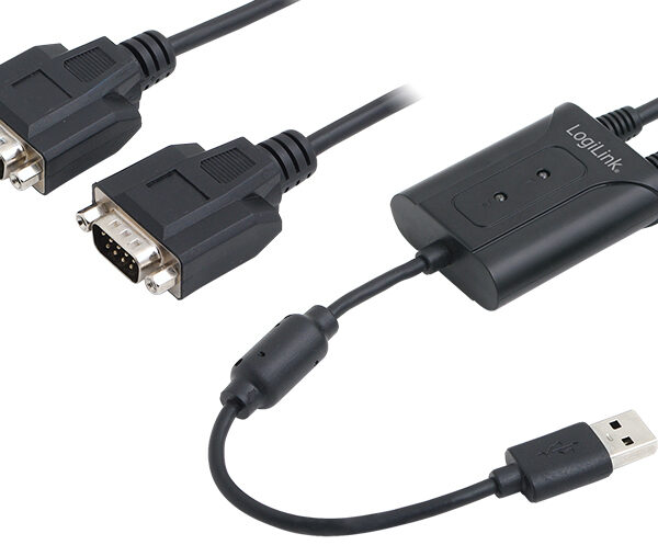 LogiLink USB 2.0 - 2 x RS232 adapterkabel