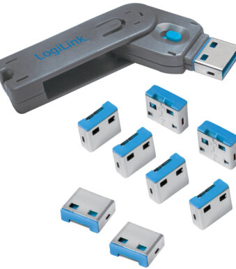 LogiLink USB veiligheidsslot, 1 sleutel / 8 sloten