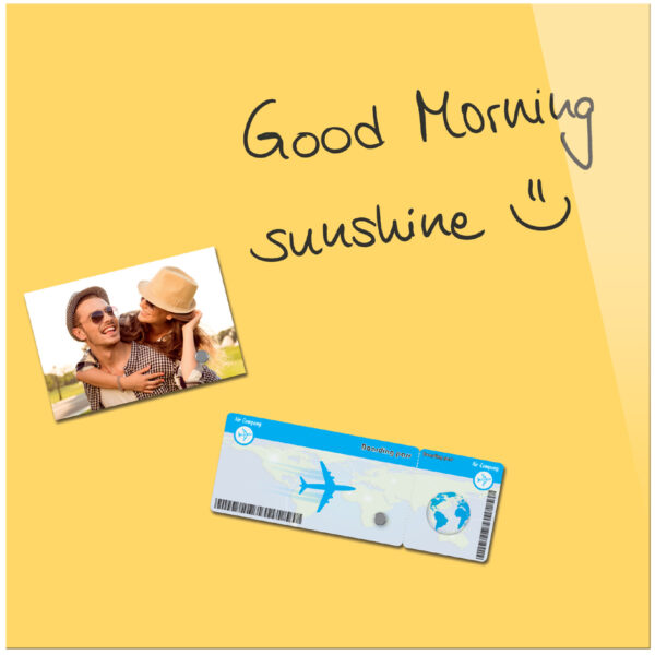 Be!Board glas-magneetbord, (B)450 x (H)450 mm, zonnegeel