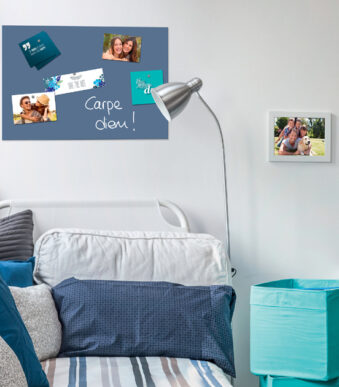 Be!Board glas-magneetbord, (B)600 x (H)400 mm, blauw