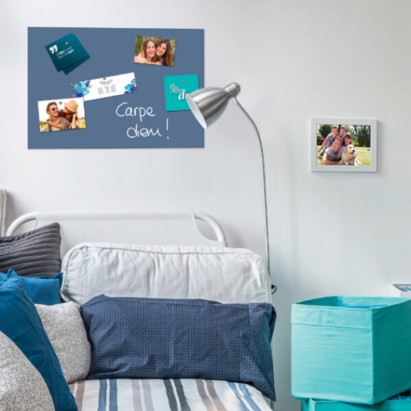 Be!Board glas-magneetbord, (B)600 x (H)400 mm, blauw