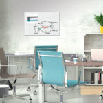 Be!Board glas-magneetbord, (B)900 x (H)600 mm, wit