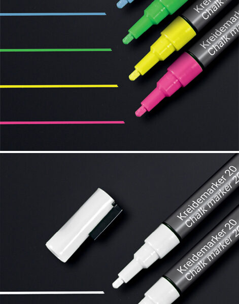 sigel krijtmarker 20, ronde punt: 1 - 2 mm, wit