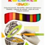 Kores driehoekige kleurpotloden 'DUO', 12 stuks in doosje + puntenslijper